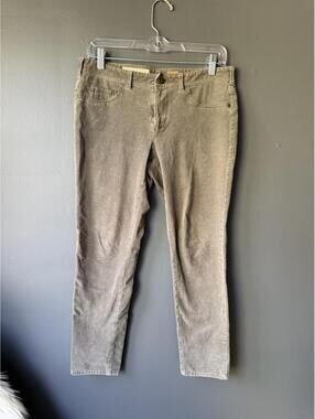 Anthropologie Pilcro Olive Corduroy Pants with Classic Five-Pocket Design